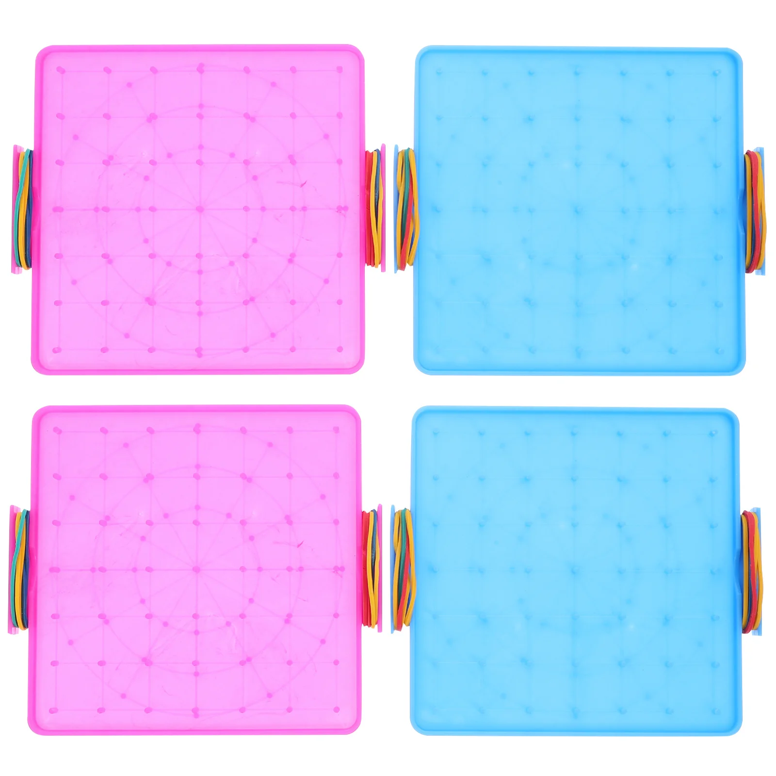 4 قطعة Geoboard Pegboard البلاستيك مسمار المجلس للأطفال الرياضيات تعلم التعليمية شكل فرز لعبة التدريس المعونة لغز أداة #3