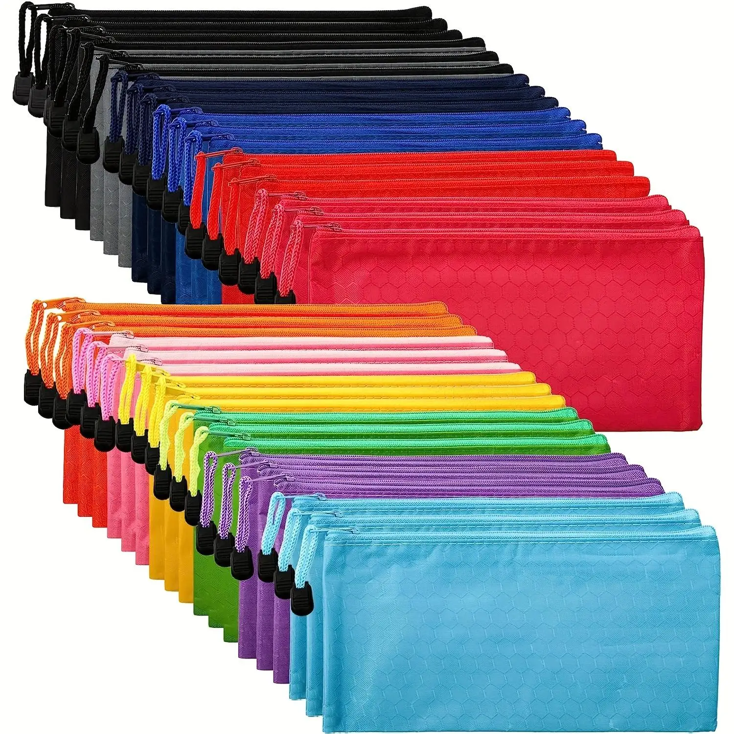 1pc Pencil Bag Pencil Bag Small Zipper Bag Large Capacity Waterproof Pencil Case 12 Colors For School Office Supplies