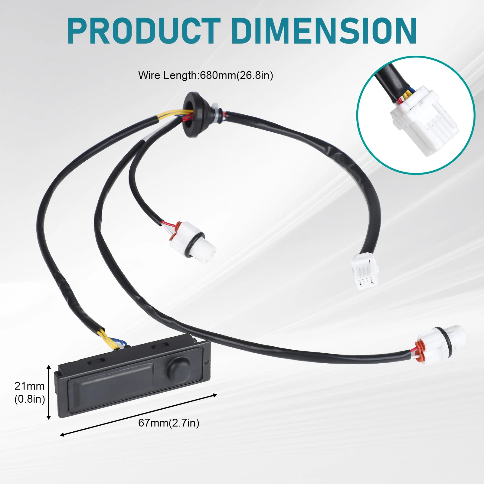 

Rear Trunk Lid Release Tailgate Switch For Nissan Juke 1.6L 2011-2017 Murano 3.5L 2008-2014 Black 25380-1KA0A/253801KA0C OE