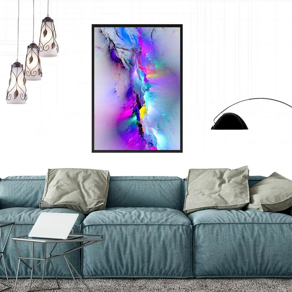 WHISM 40x60cm Colorful Aurora Abstract Spray Painting For Home Bedroom Living Room Wall Decoration