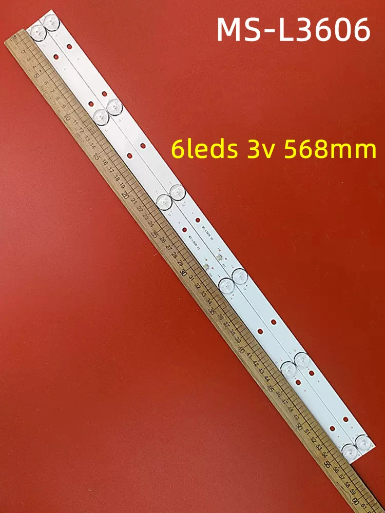 led الخلفية ل Hon Teng 32UD8A R3201 داهوا شاشات كريستال بلورية DHL22-F500 ضوء بار MS-L3606 V2 56.8 سنتيمتر 6LED 3 فولت