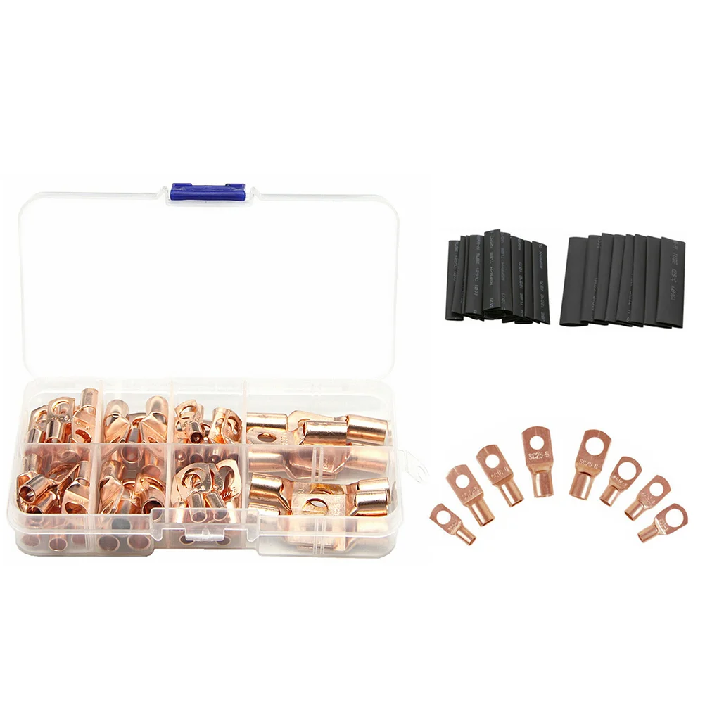 140 Pcs Copper Nose Heat Shrink Tube Wire Connectors Automotive Car Repair Terminal Cars Electrical