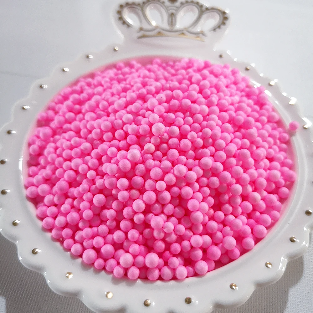 40g/Bag 2-4mm Round Foam Balls Color Foam Pellets DIY Handmade Slime Material Box Makeup Bucket Filling About