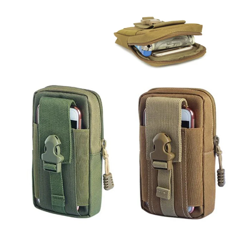 アウトドア マルチポケット スポーツ ウエストパック 調節可能なベルトストラップ付き 6.5インチ 電話ホルダー&コインポーチバッグ サイクリング/キャンプ/ハイキング用