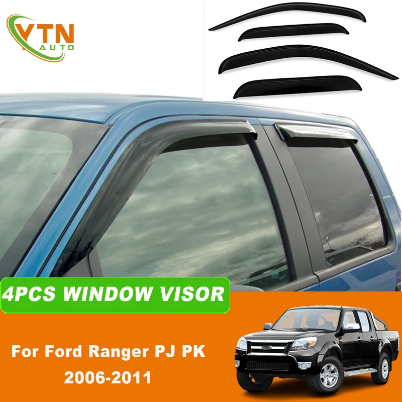 

Для Ford Ranger PJ PK 2006 2007 2008 2009 2010 2011 оконный козырек, козырек двери, ветрозащитный козырек от дождя, солнцезащитный козырек, аксессуары