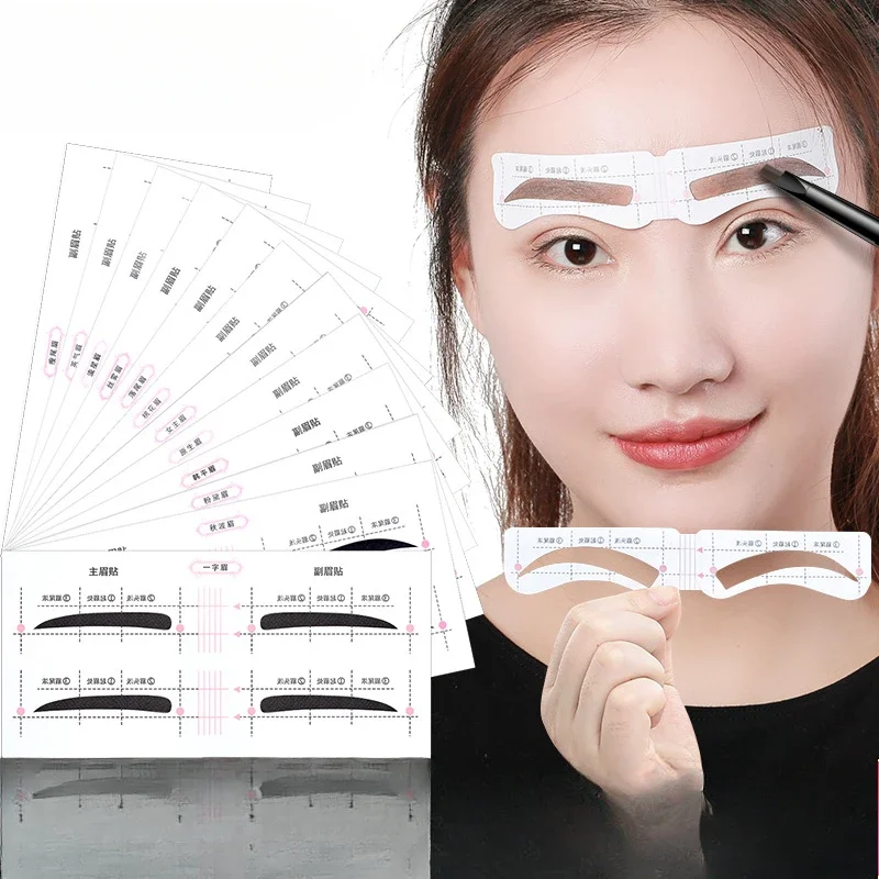 The New One-piece Eyebrow Sticker Lazy Eyebrow Card Straight Eyebrow Makeup Tool Auxiliary Set Is Simple and Convenient