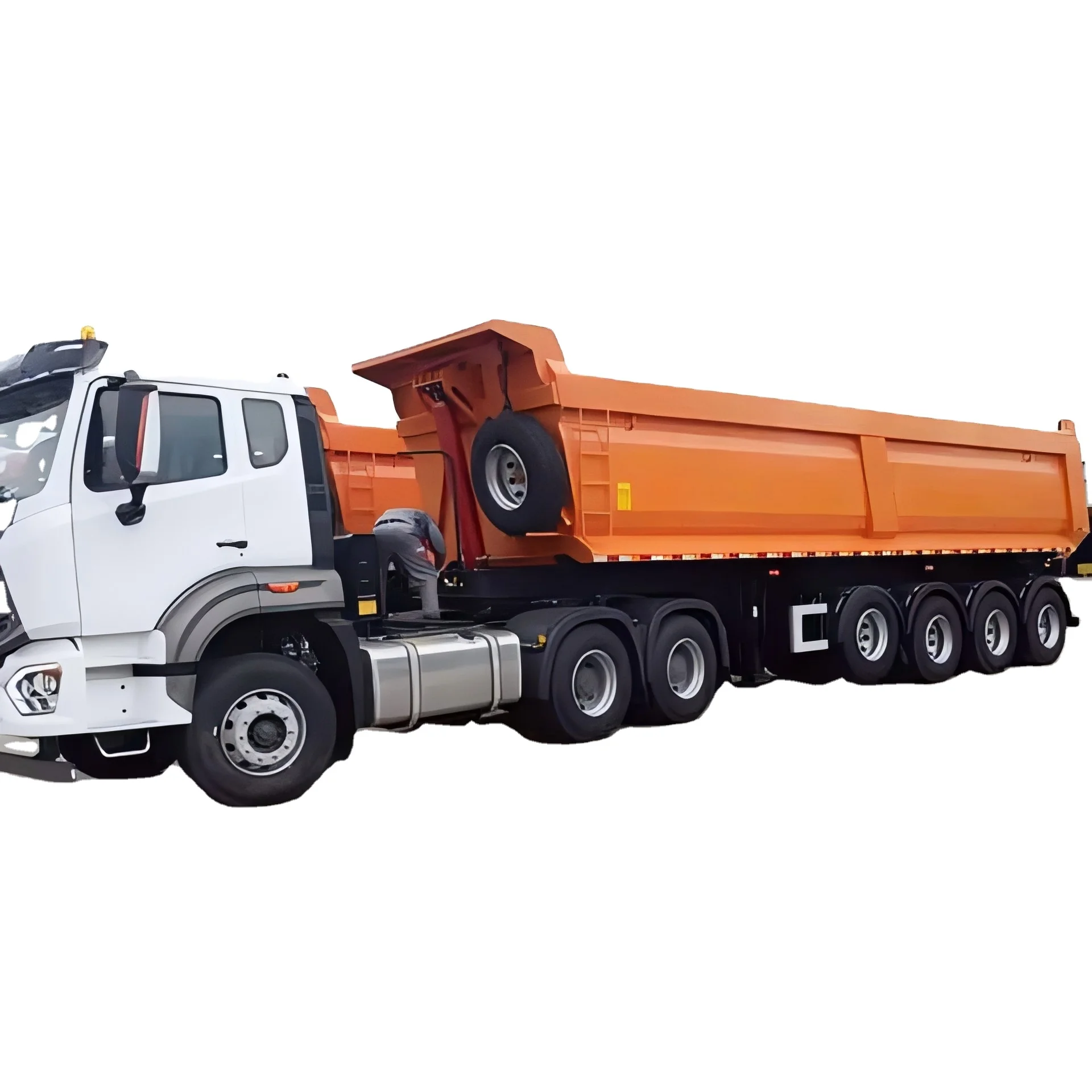 High-Strength Steel 3-4 Axle Semi-Trailer Dump Truck for Heavy Duty Use