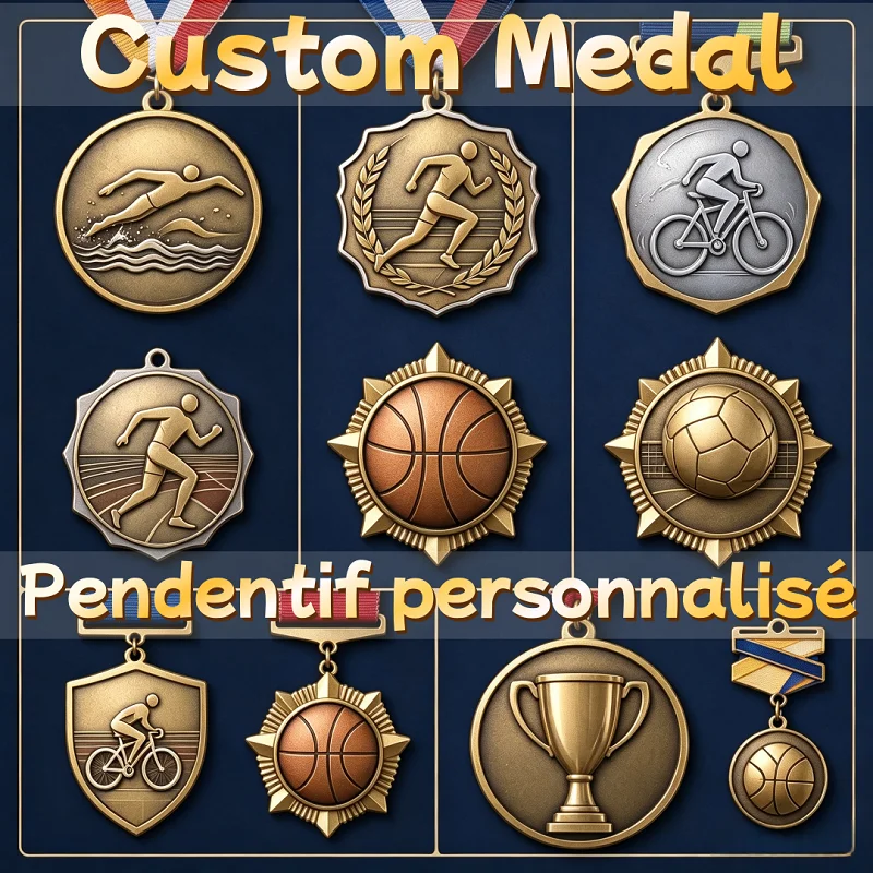 Custom Zinc Alloy UV Printed Silver Economical Custom Medals Sports Football Basketball Marathon Running Etc Award With Ribbon