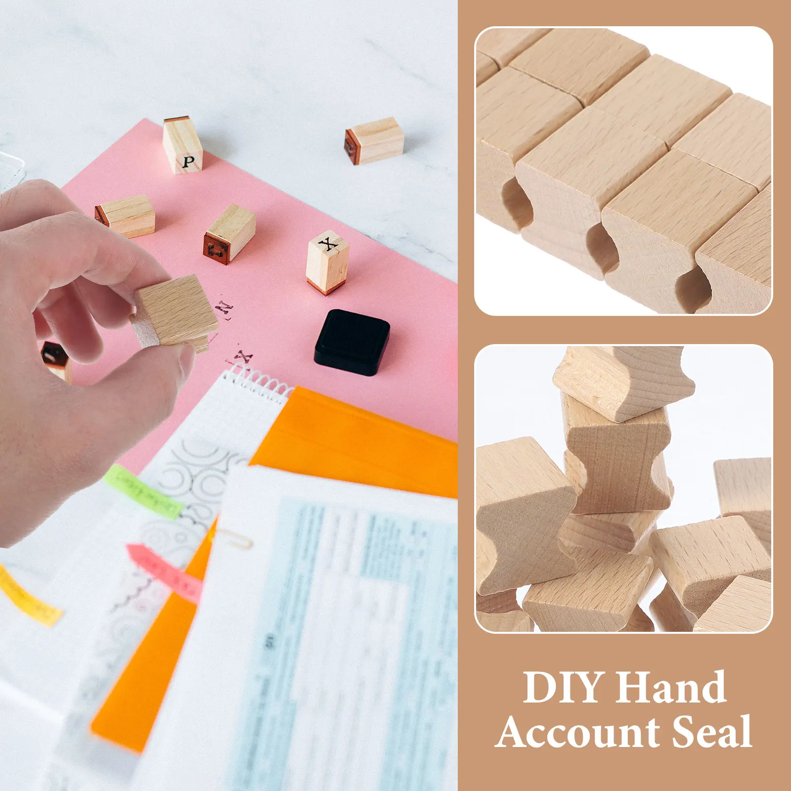 

10pcs Wooden Stamp Blank Carving Birch Seals for Crafting Clear Patterns Gifts Family Funny Designs Durability Craftsmanship