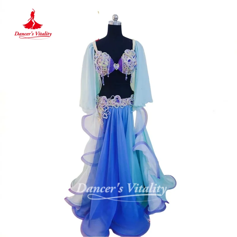 

Комплект для восточных танцев: костюмы для взрослых и детей, индивидуальный пошив, элитные сценические наряды для соревнований, одежда для танцев, придающая жизненную силу.