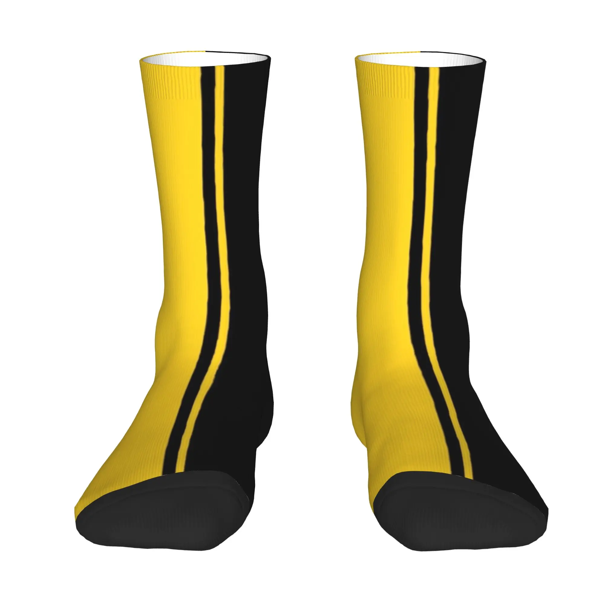 Custom Novelty Printing Pilot Captain Stripes Socks for Men Women Stretchy Summer Autumn Winter  Crew Socks