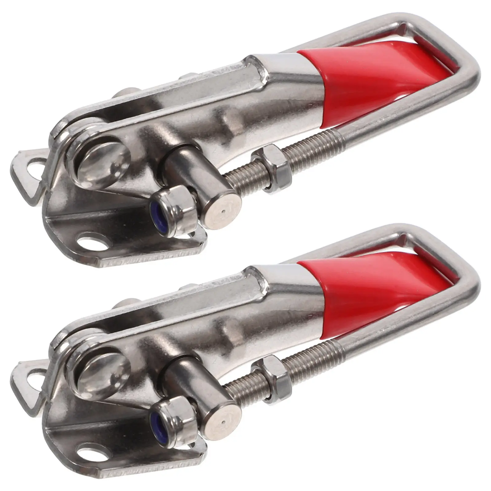 

1Pair Stainless Steel Adjustable Toggle Clamp Latch Strong Grip Pull Hasp Clamp for Industrial Equipment Door Box Cabinet