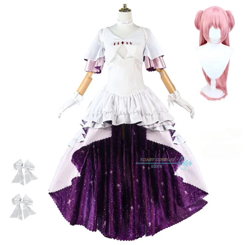 Anime Puella Magi Madoka Magica Kaname Madoka Cosplay Costume Women Kaname Madoka Cosplay Halloween Party Gifts Dress Wig