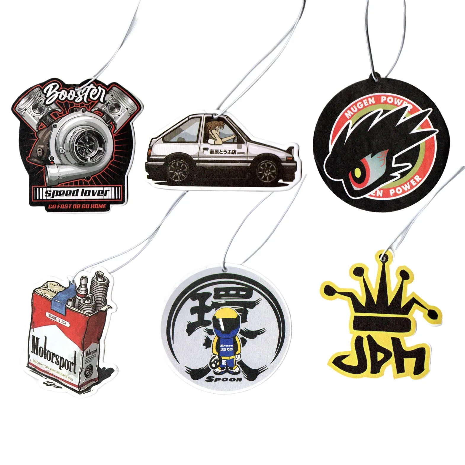

JDM Car Modification Culture Air Freshener Pendant Cool Girls Rear View Mirror Aromatherapy Pendant Car Decorations