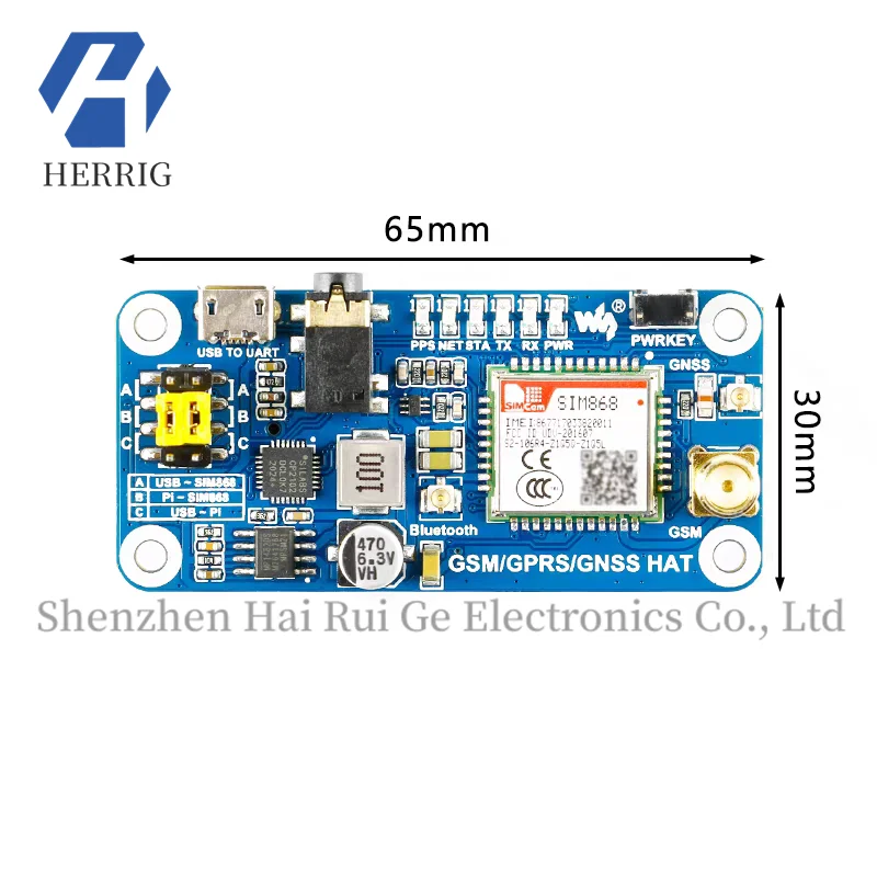 Original authentic Raspberry Pi GSM/GPRS/GPS/Bluetooth SIM868 development board expansion board compatible