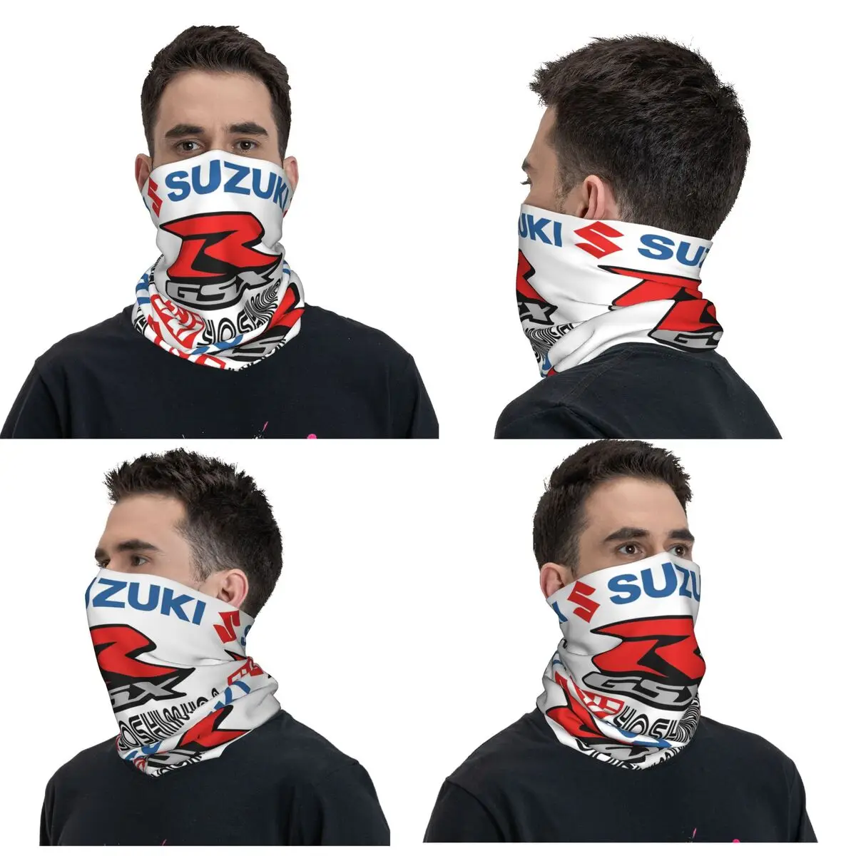 GSX-R Bandana Neck Cover Printed Wrap Scarf Multifunction Headwear Hiking Fishing Unisex Adult Breathable