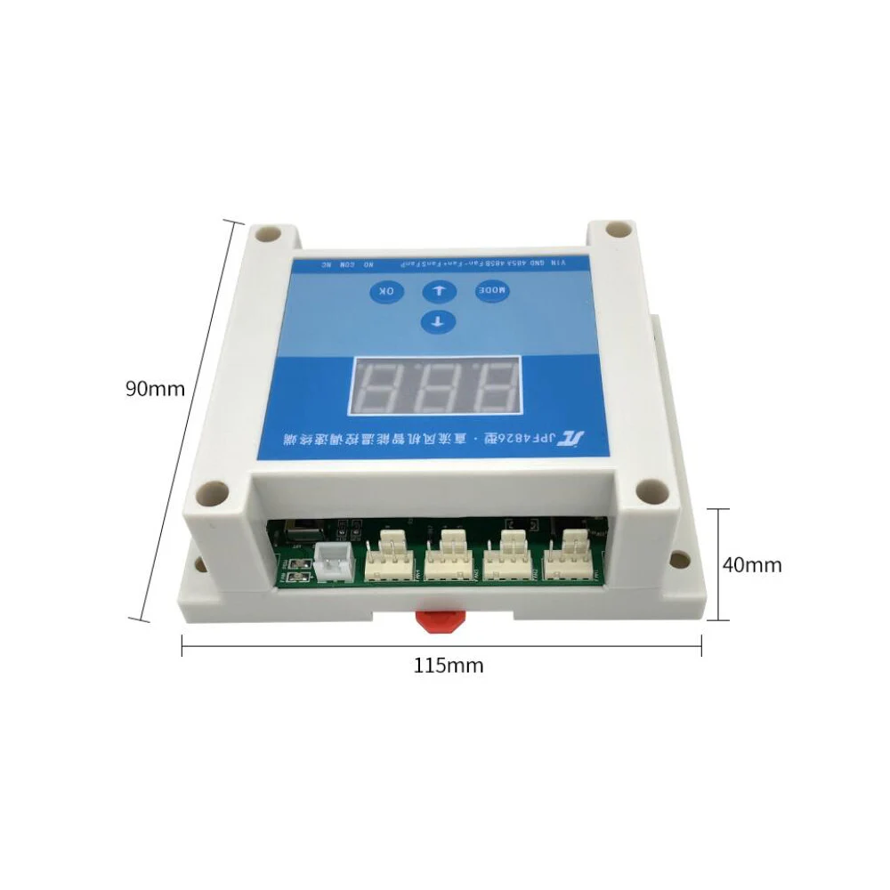Imagem -02 - Controle de Temperatura Ventilador do Chassi Controlador Termostato Regulação de Velocidade Rs485 Serial Pwm Ventilador ce Ebm Led Digital 12v 24v 48v 8a