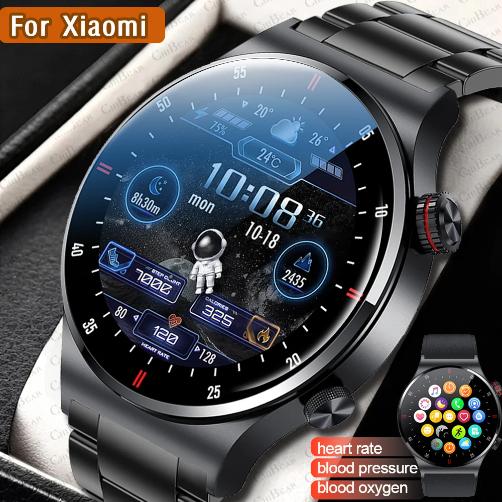 

For Xiaomi Bluetooth Call Smart Watch Men NFC Full Screen Blood Pressure ECG Health Monitor Sport Bracelet Waterproof Smartwatch