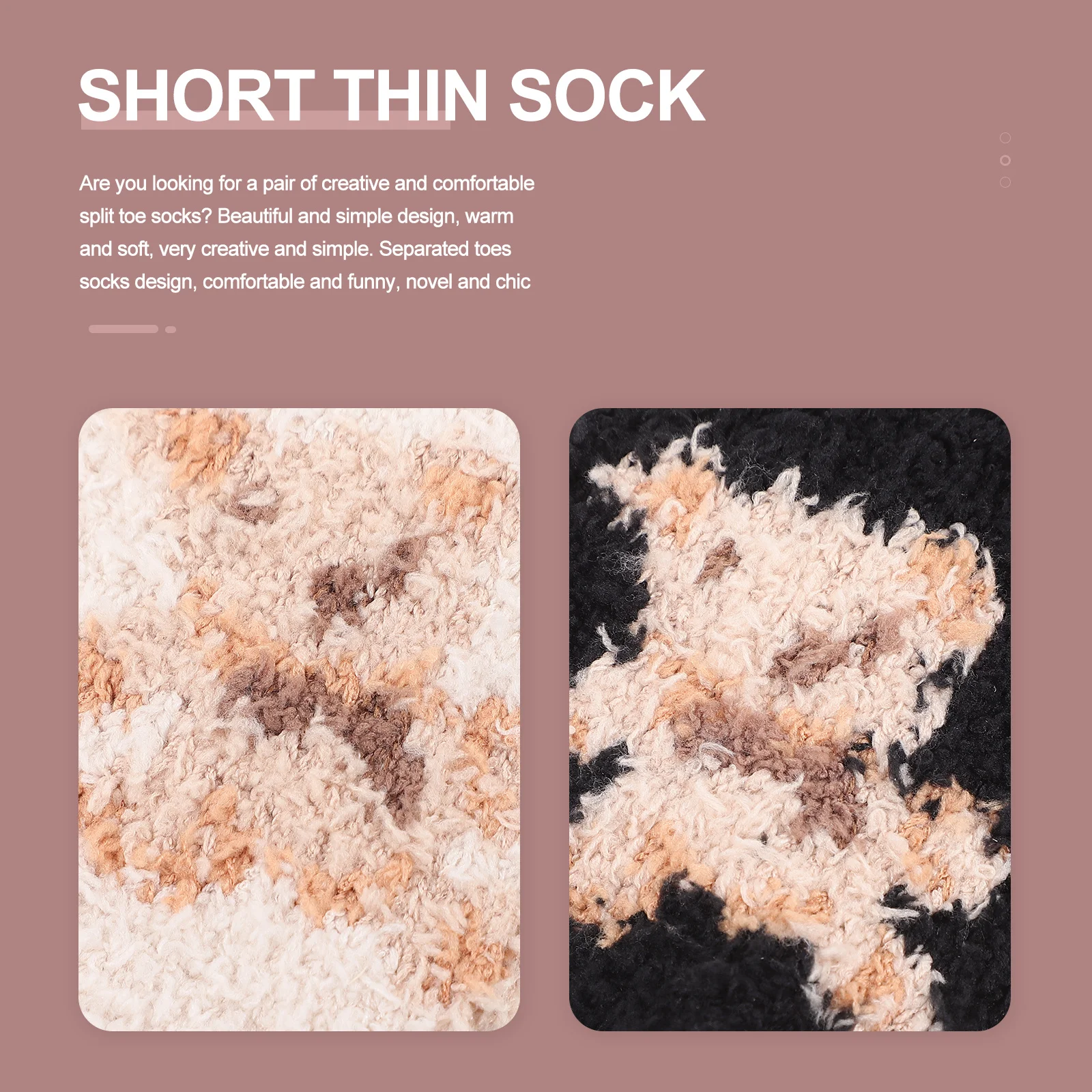 

2Pairs Adorable Winter Socks Mid-Calf Warm Polyester Socks for Ladies Practical Gifts Assorted Color Female Sleeping Stockings