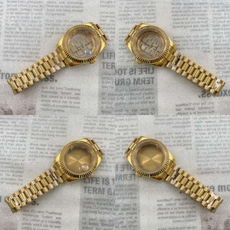 

Oyster Datejust Seko Nh34 Nh35 Nh36 Miyota 8215 Movement 28.5mm Dial for 36mm 40mm Gold Fluted Case Men Wrist Watch Strap Parts