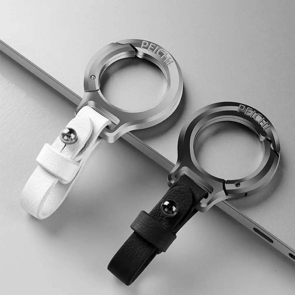 Zinklegierung Leder Schlüsselanhänger Taille Gürtelschnalle Karabiner Autoschlüsselhalter Kleine Schlüsselringe für Männer Frauen Geschenk Outdoor-Tool Schlüsselringe