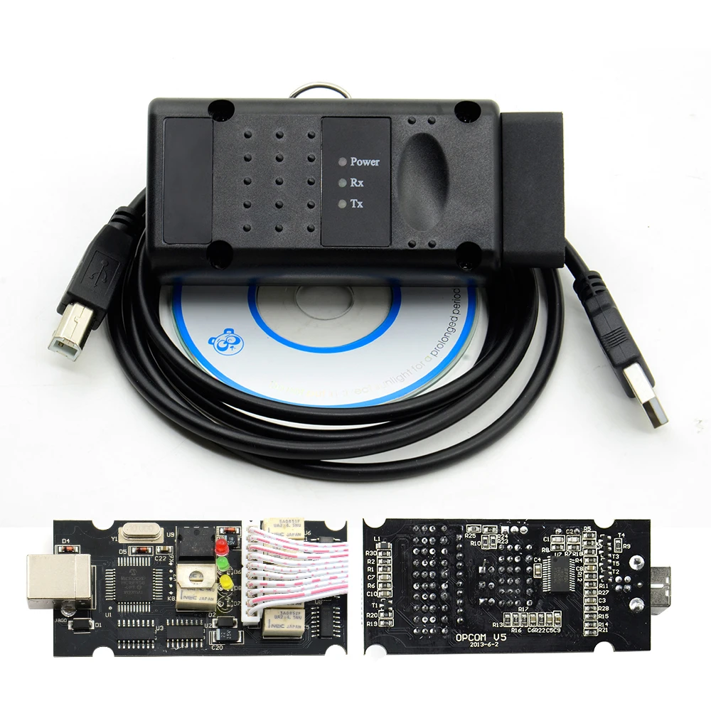 

Точный сканер автомобильных считывателей кодов OPCOM V1.99 FTDI PIC18F458, чип может шина для диагностического инструмента автомобиля Opel