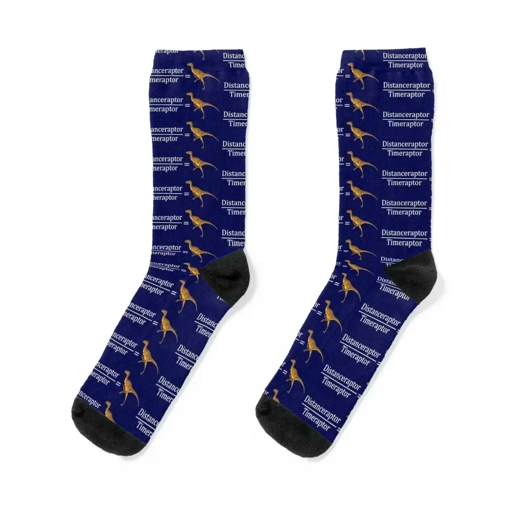 

Velociraptor Math - Funny Dinosaur Velocity Formula Socks hiphop funny gifts Women Socks Men's