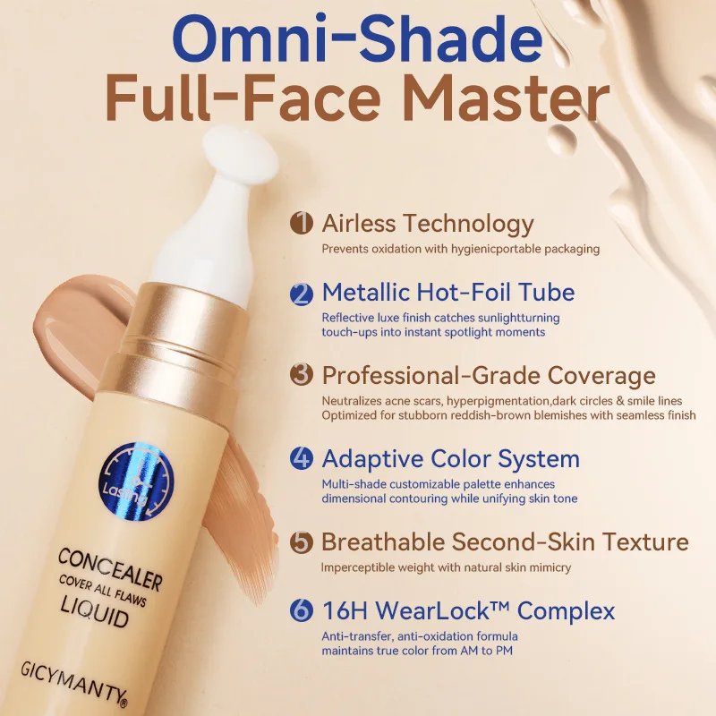 Concealer liquid cream can cover spots pockmarks black circles brighten the face repair the lacrimal groove and brighten the fac