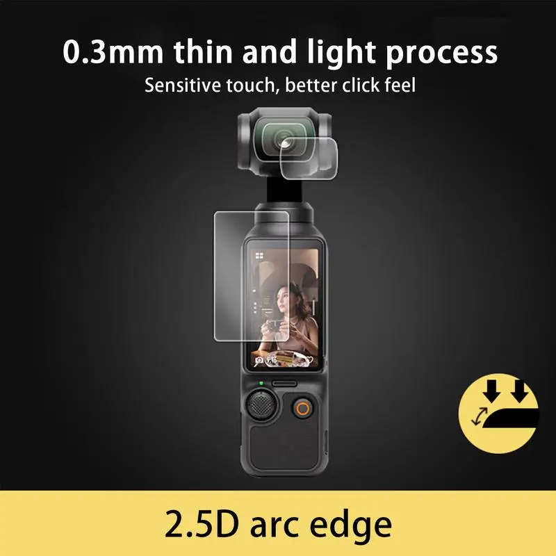 For DJI OSMO Pocket 3 Screen Protector Accessories Lens Protective Glass Film Gimbal Cover for DJI Pocket 3 Action Camera