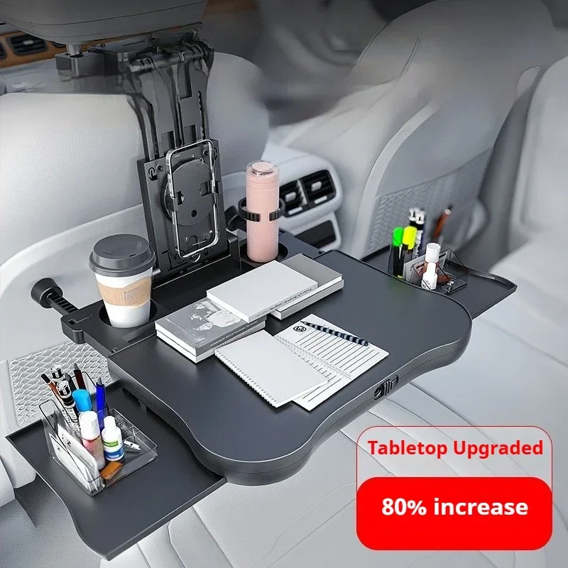 Car Seat Back Computer Desk Board Car Dining Table 360 ° Rotating Plate Beverage Rack Multifunctional Folding Table Board