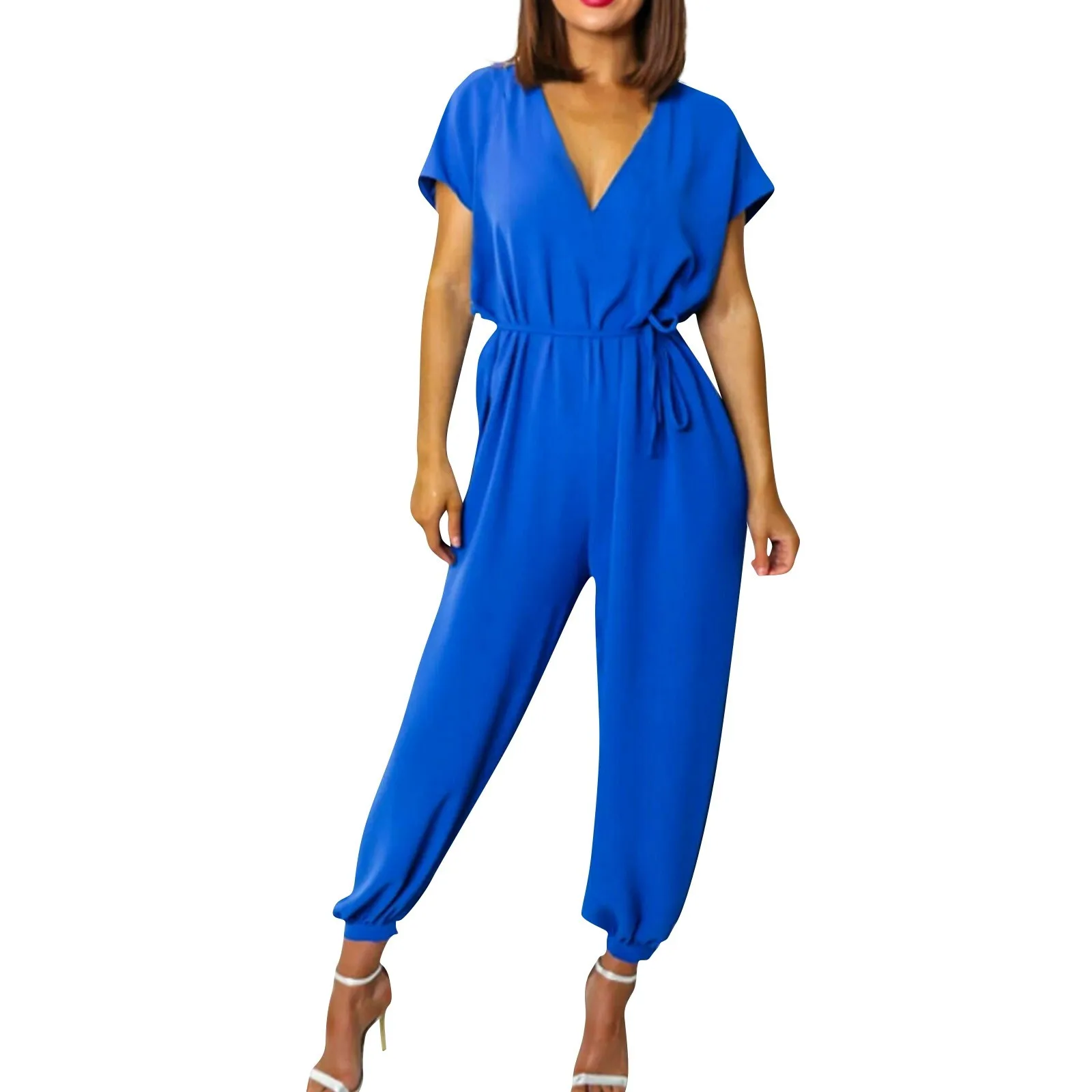 Fashion Jumpsuit Women Pattern Summer Clothes Women Summer Harlan Wide Leg Women Playsuit Overall Mono Deportivos Mujer Gym