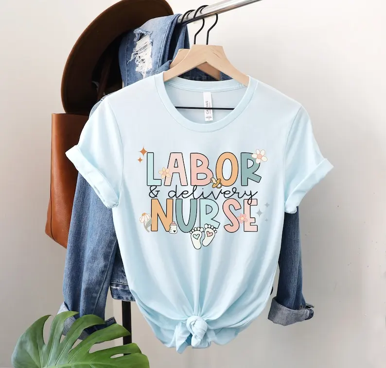 Labor and Delivery Nurse Shirt L&D Baby Appreciation Gifts L and D Tees 100%Cotton Short Sleeve Top Tees goth y2k Drop shipping