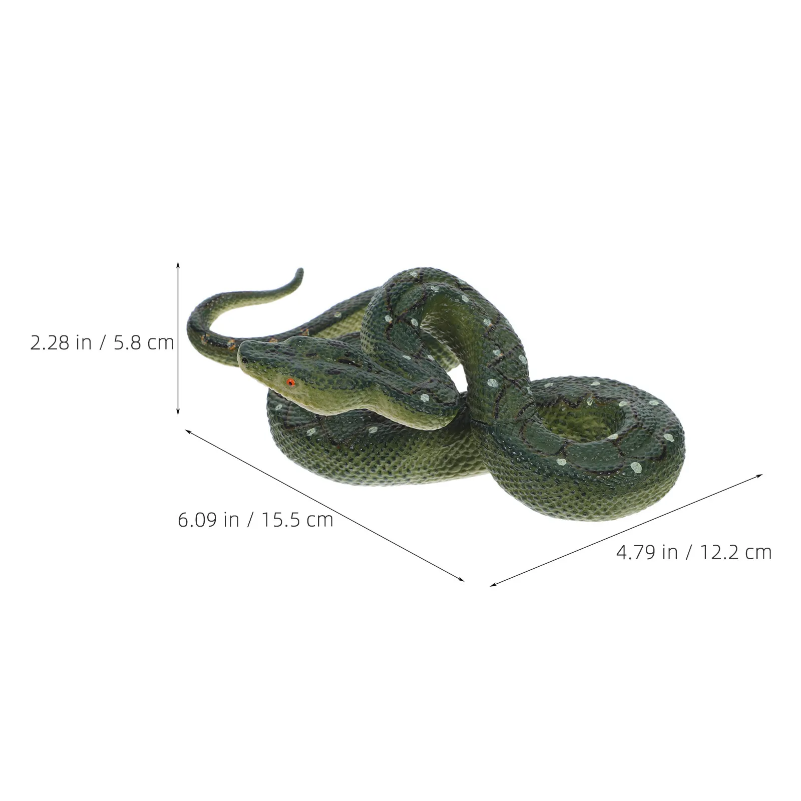 Green Simulation Plastic Lifelike Snake Prank Halloween Party Scary Decoration Snake Simulation Prank Toys