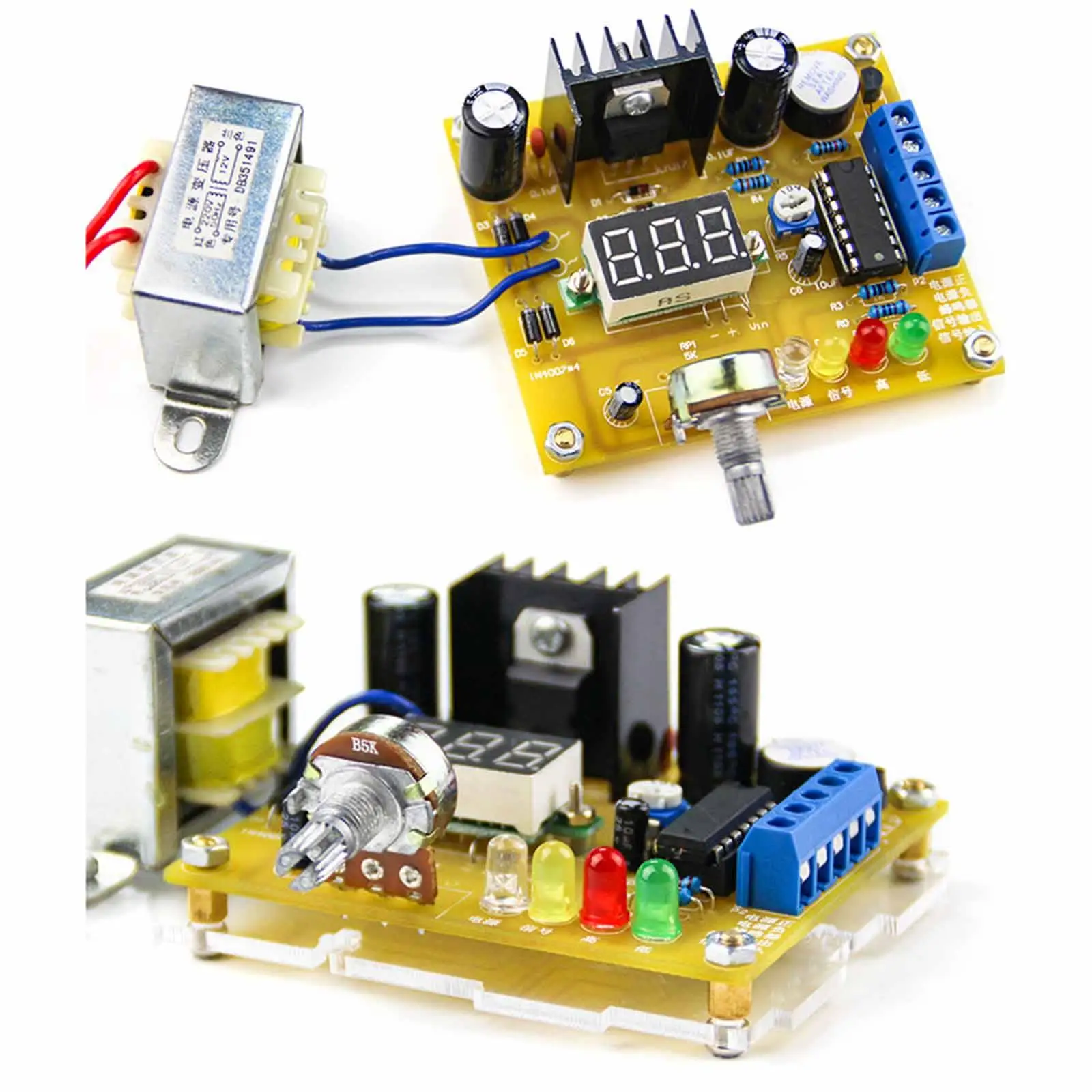 Adjustable Power Supply Board LM317 Voltage Regulator Kit DIY Electronic Component for Repair and Hobby Workshop