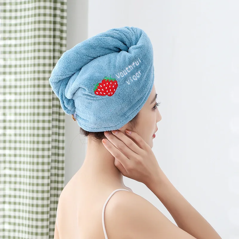 Quick Dry Hair Cap Super Absorbent 1pc Soft Bathroom Hair Towel for Women Girls Cute Hair Towel Drying Hair Bag Cap