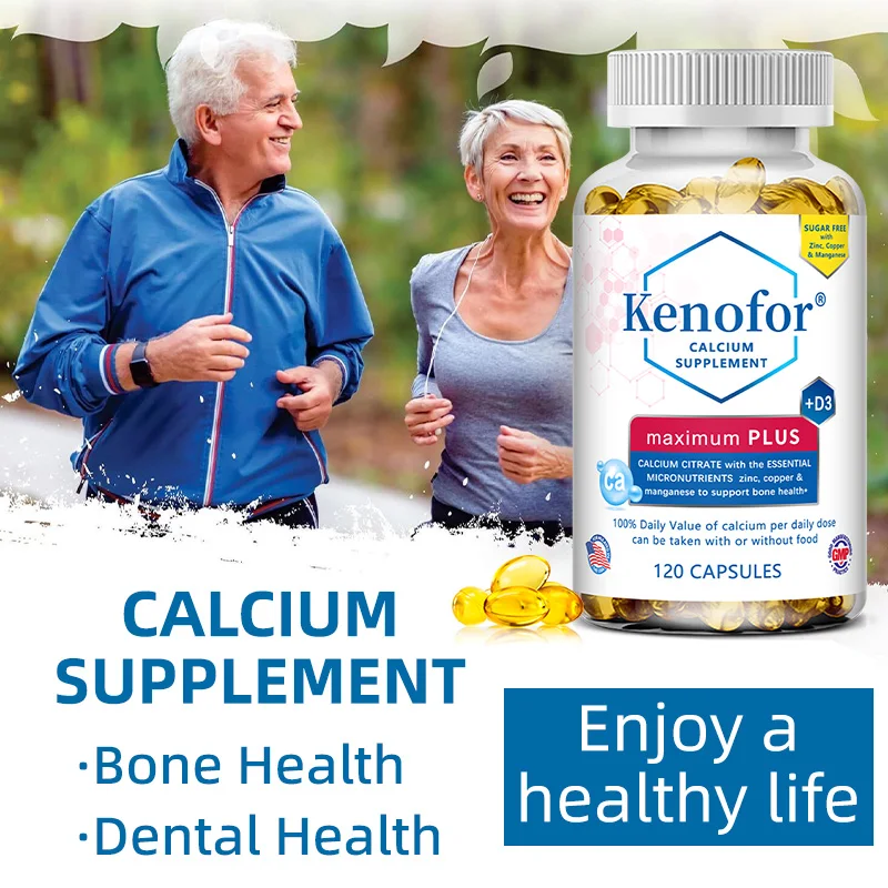 Calcium  & Vitamin D Capsules, Zinc Copper Manganese Sodium Complex, Heart, Nerve, Bone & Immune Wellness Support, Non-GMO