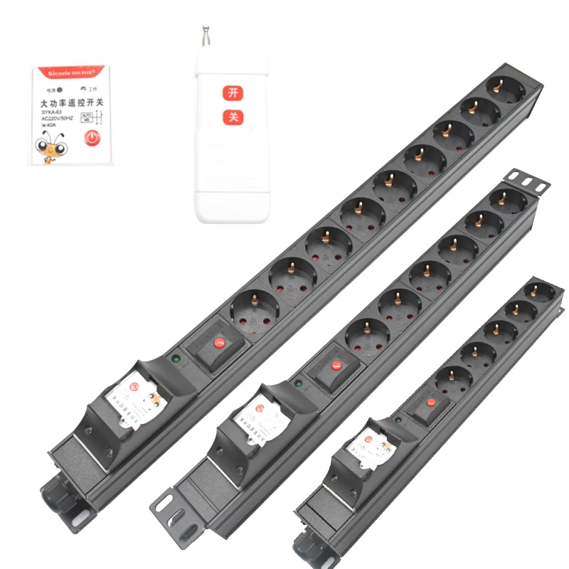 16A  PDU Power strip Wireless remote control switch High power single-phase 220V Source intelligent remote controller EU SOCKET