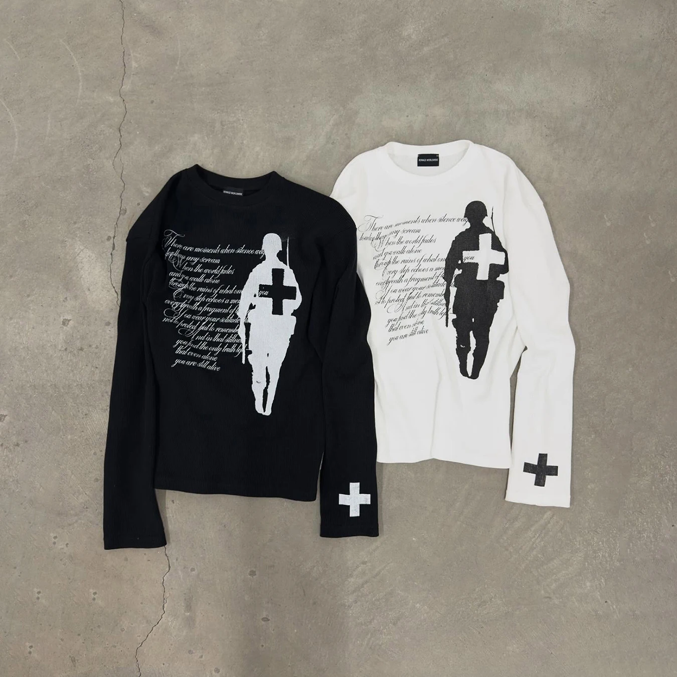 Men'S Fashion T Shirts - แฟชั่นฤดูใบไม้ร่วงและฤดูหนาว เสื้อยืดแขนยาวคอกลมลายพิมพ์ย้อนยุคสไตล์ฮาราจูกุ Y2K