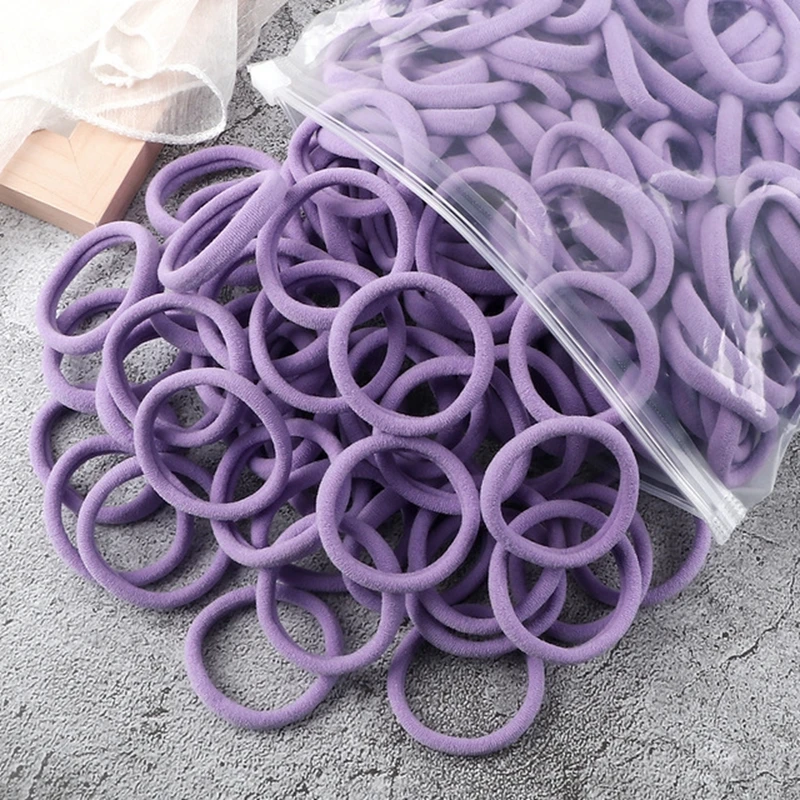 50 teile/satz Frauen Grundlegende Haar Bands 1,57 zoll Einfache Feste Farben Elastische Stirnband Haar Seile Krawatten Haar Zubehör Pferdeschwanz halter