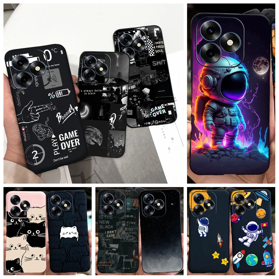 Case for Infinix Hot 20S Phone Cover 6.78'' Cute Cat Moon Night Silicone Soft Fundas for Infinix Hot 20S 4G Cases Hot20S X6827