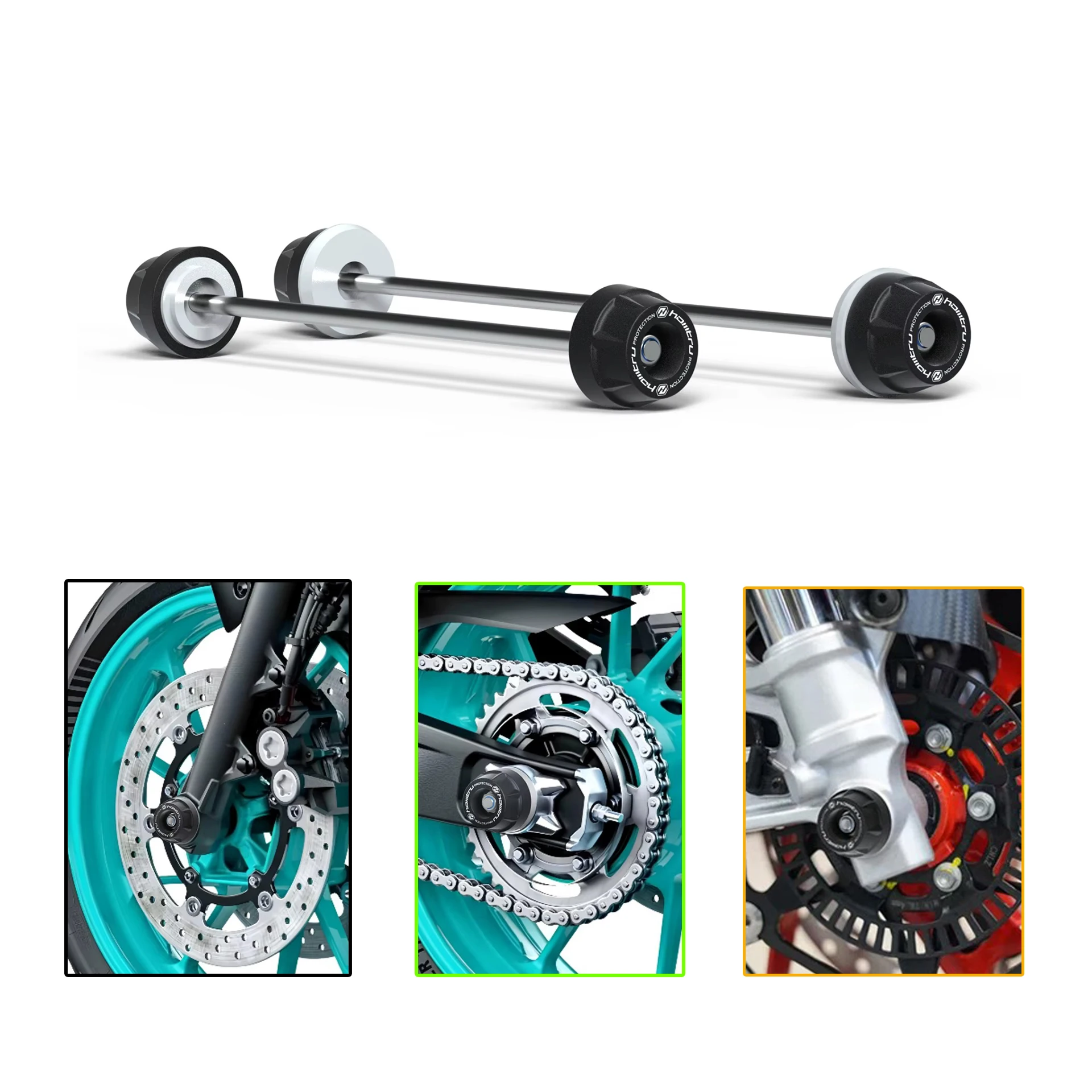 

for YAMAHA FZ-07 XSR700 MT-07 2013-2024 Motorcycle Wheel Spindle Protection Axle Cover Set