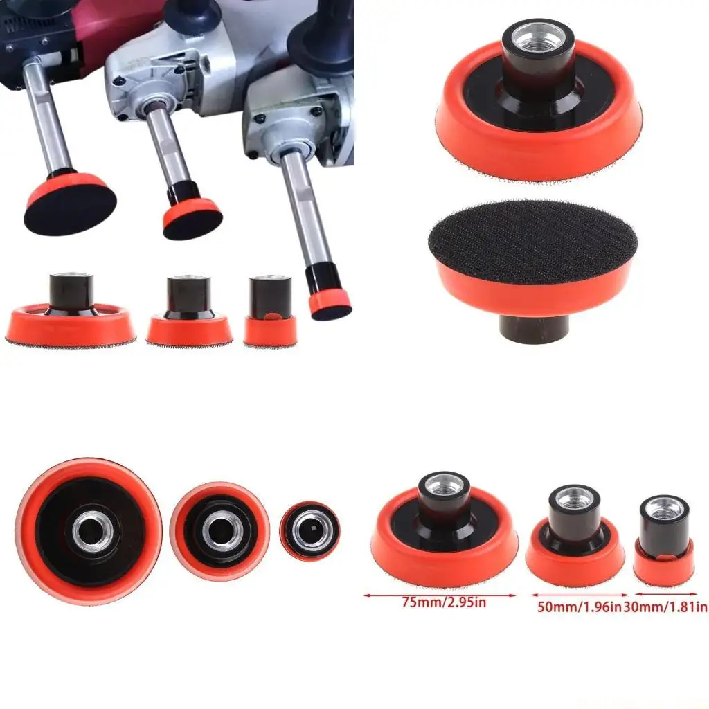 

J0MA, 3 шт., чистящая губка, полировальная подушечка, набор полирующих пластин для ухода за автомобилем M14 1,2 дюйма, 2 дюйма,