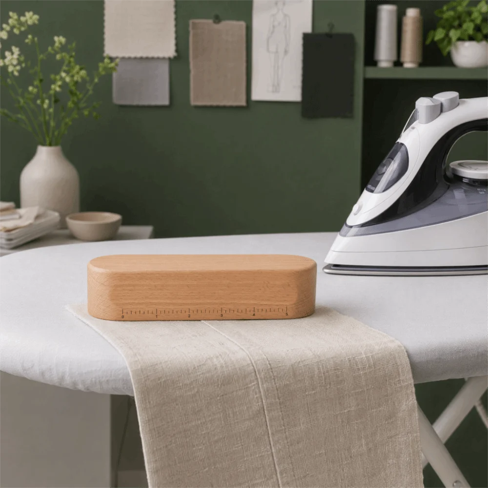 Durable Wood Beech Tailors Clapper 7 Inch Smoothed Sanded Ironing Block Pressing Block For Ironing