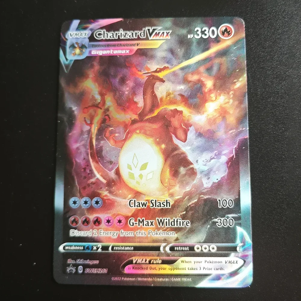 

5pcs/set DIY Pocket Monsters Japanese Version Charizard Vmax Series PTCG Game Replacement Cards Boys Collection of Gifts