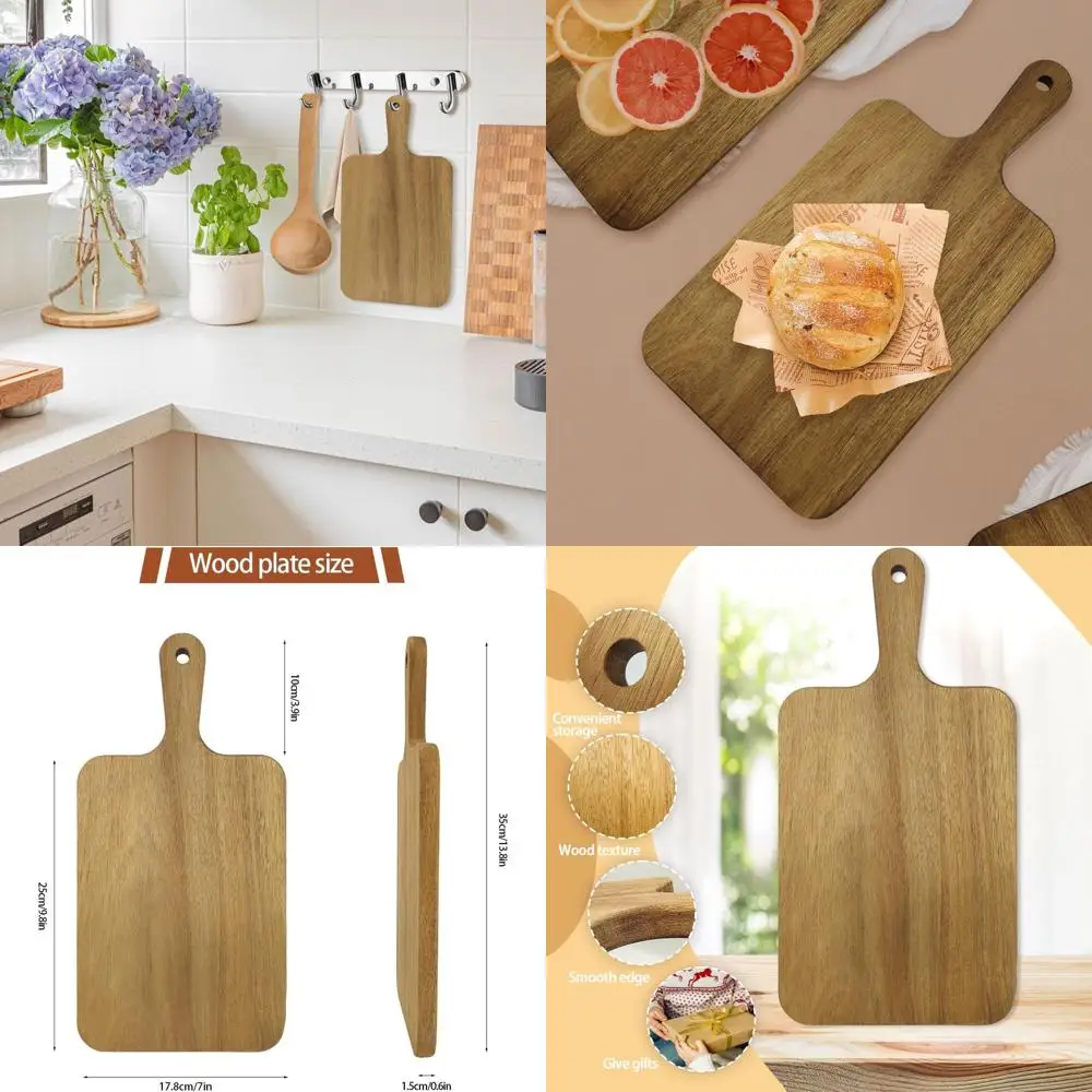 

Объемные сервировочные подносы из дерева акации, 15 предметов, с ручками, 13,8x7, идеально подходят для измельчения на кухне и лазерной гравировки, подарки своими руками