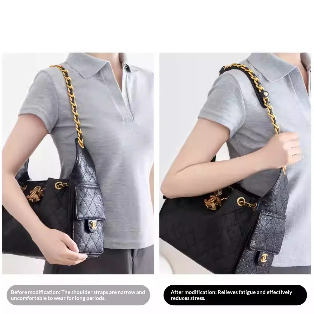 Bag Shoulder Pads For Chanel 25Bag Pressure-reducing Leather Shoulder Rest Anti-slip Bag Strap Anti-strangulation Bag Accessory