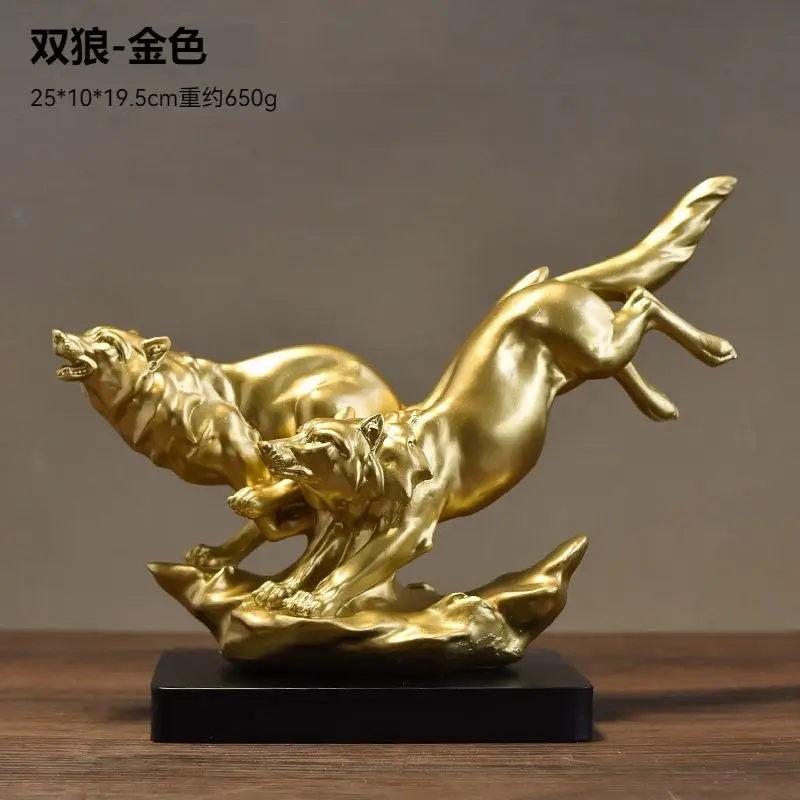 resin model simulation wolf decoration living room desktop sculpture home decoration y707