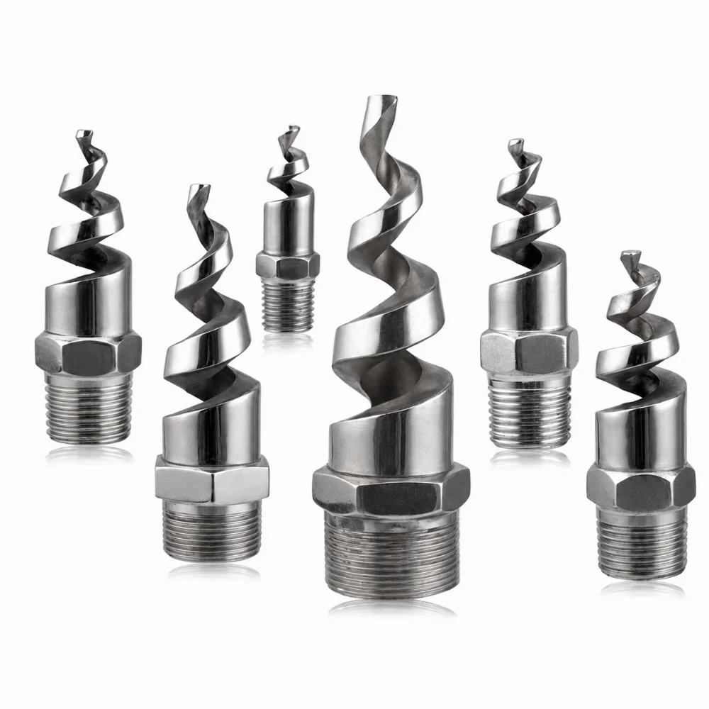 316 Stainless Steel Spiral Cone Nozzle BSP Thread 1/4