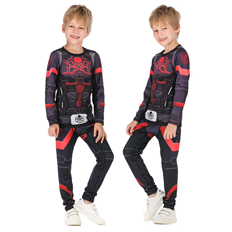 Sport Suit Compression Shirt Pants Kid\'s Set Boys Boxing Boys Muay Thai Jiu Jitsu Rashguard Children\'s MMA Training Sportswear