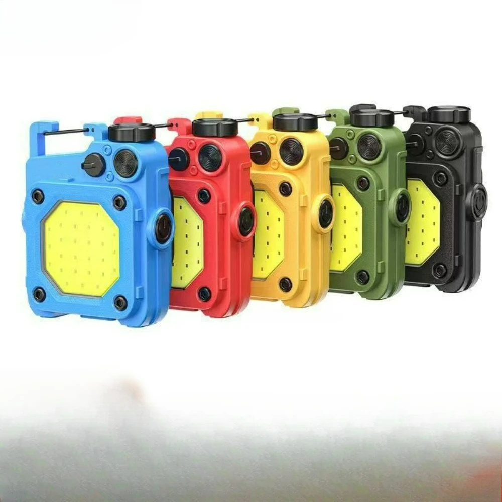 Ultra-Bright Mini Magnetic Keychain Flood Flashlight Multi-Gear Dimmable Portable Work Light for Outdoor Camping&Daily Lighting